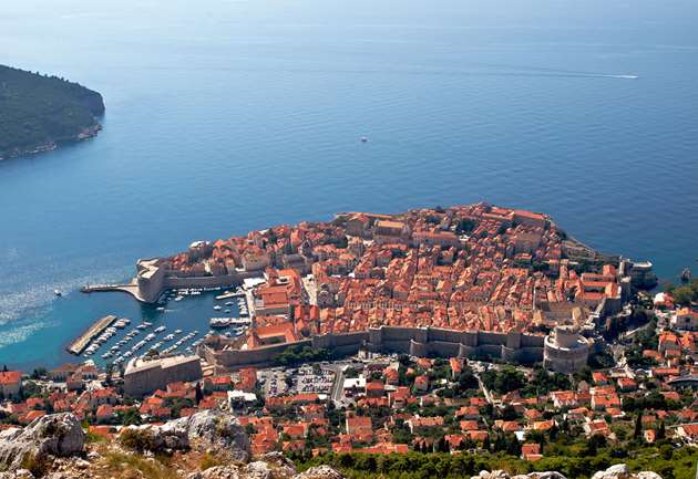 Dubrovnik panorama from Srd hill, Croatia