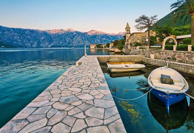 Small bay in Perast, Montenegro