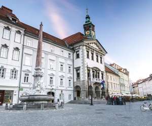 City square in Ljubljana, Slovenia