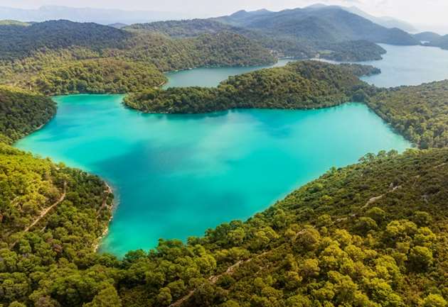 Lakes at Mljet island, National Park, Croatia