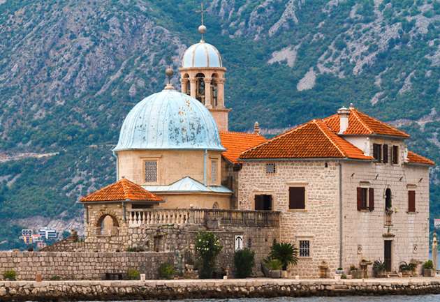 Islet Our Lady of The Rocks in Perast, Montenegro