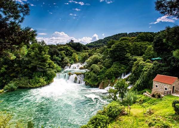 Krka National Park Waterfall, Croatia
