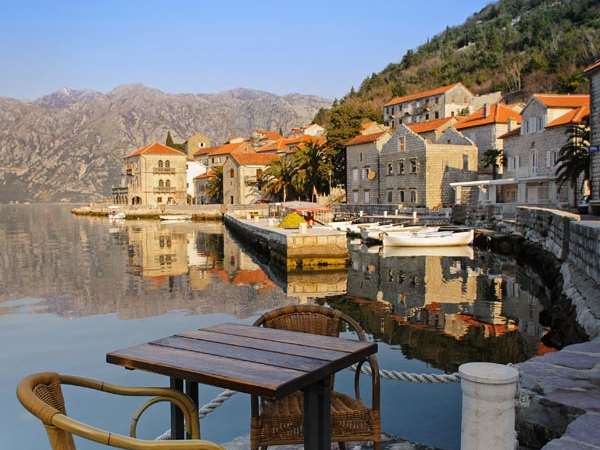 Seafront at Perast, Montenegro
