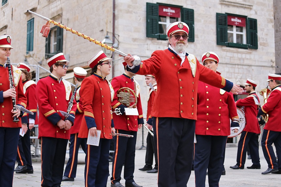 Brass band at St. Blaise festivity Dubrovnik