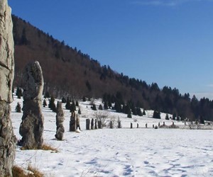 Rocky monuments to fallen Partisans in Gorski Kotar
