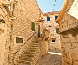Stone streets of Jelsa, Hvar Island