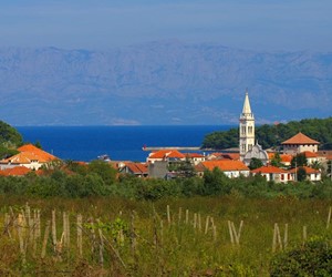Jelsa town panorama, Hvar Island
