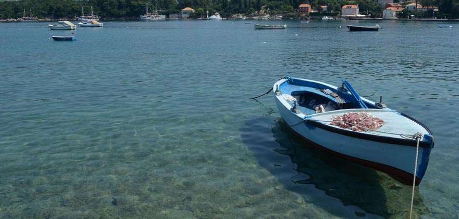 Small bay in Donje Celo, Kolocep Island, Croatia