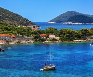 Donje Celo village, Kolocep Island, Croatia