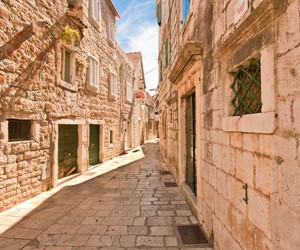 Stone streets of Jelsa, Hvar Island