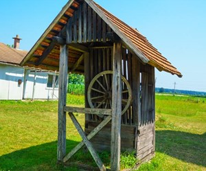 Old water well in village Krapje, Croatia