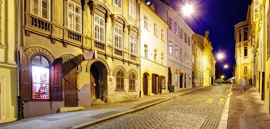 Street at night, Zagreb, Croatia