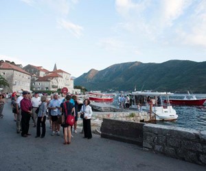 Viking guests in Perast, Montenegro