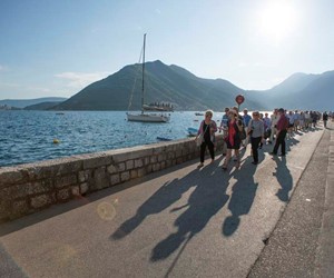 Viking guests in Perast, Montenegro