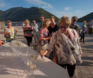 Welcome drink, Islet Lady of the Rocks, Montenegro