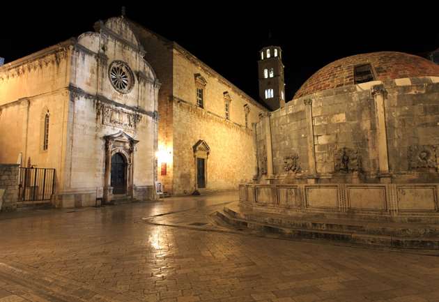 St. Savior church Onofrio's fountain Dubrovnik