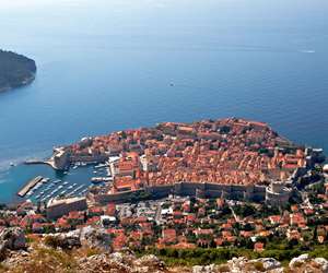Dubrovnik panorama from Srd hill, Croatia