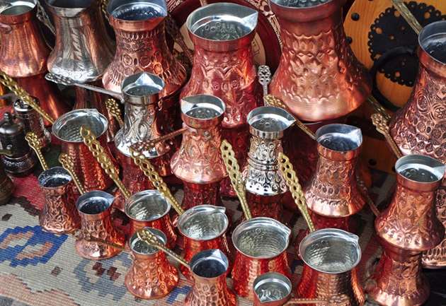 Handcrafted traditional coffee pots