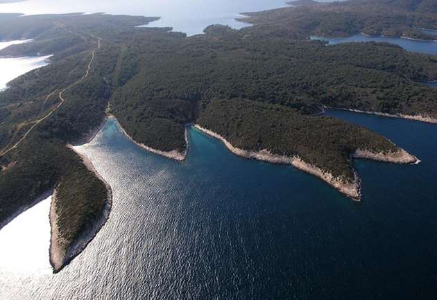 Island from above, Hvar Island
