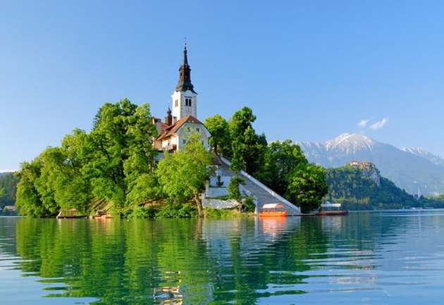 St. Mary's Church at Lake Bled, Slovenia