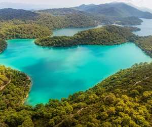 Lakes at Mljet island, National Park, Croatia