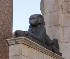 Sphinx at Diocletian palace, Split, Croatia