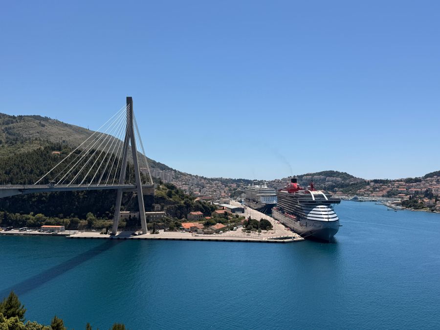 Scarlet Lady docked in Gruz harbor, Dubrovnik