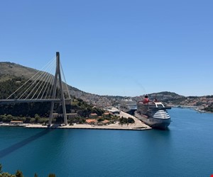 Scarlet Lady docked in Gruz harbor, Dubrovnik