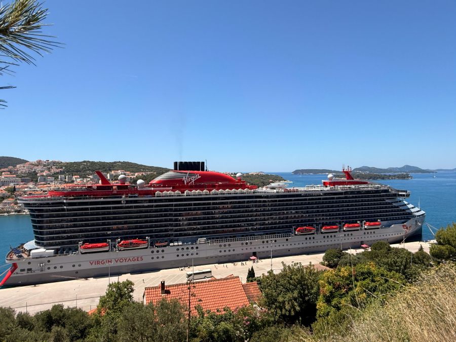 Virgin Voyages' Scarlet Lady in Dubrovnik