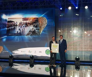 ADMC's Ivan Gavranic collecting the award