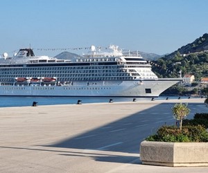 Viking Mars sailing into Dubrovnik Port