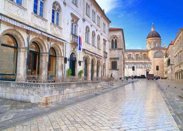 Cathedral and Rector's Palace in Dubrovnik