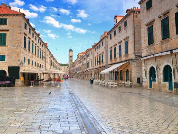 Stradun (main street) in Dubrovnik, Croatia