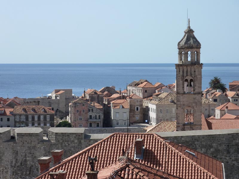 City Walls and Bell Tower in Dubrovnik