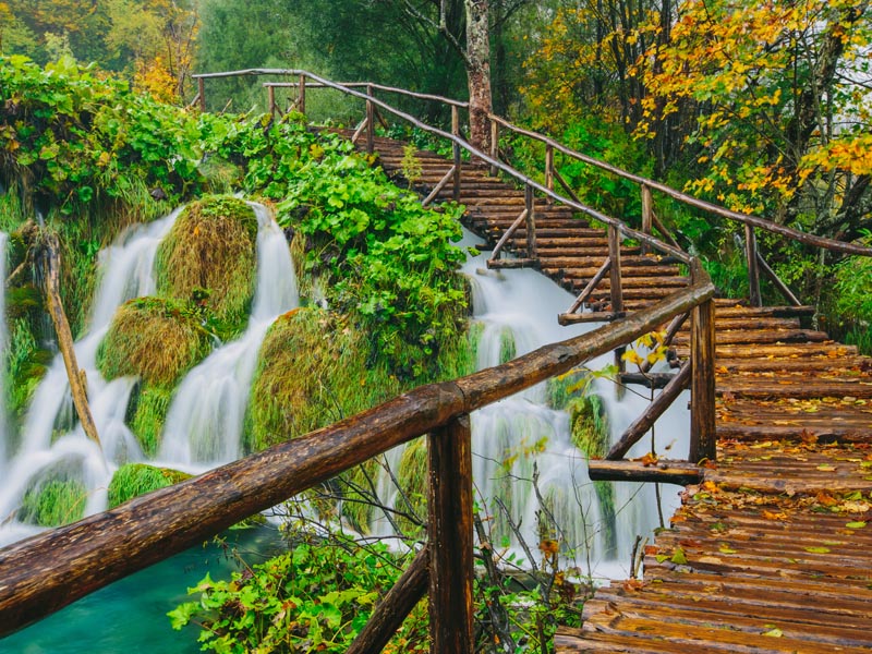 Bridge at Plitvice Lakes National Park, Croatia