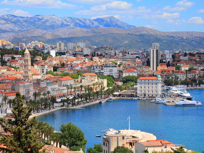 Promenade in Split, Croatia.