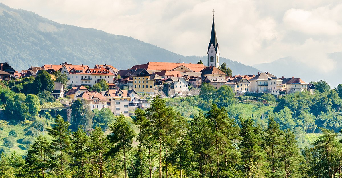 Panorama of Radovljica, Slovenia